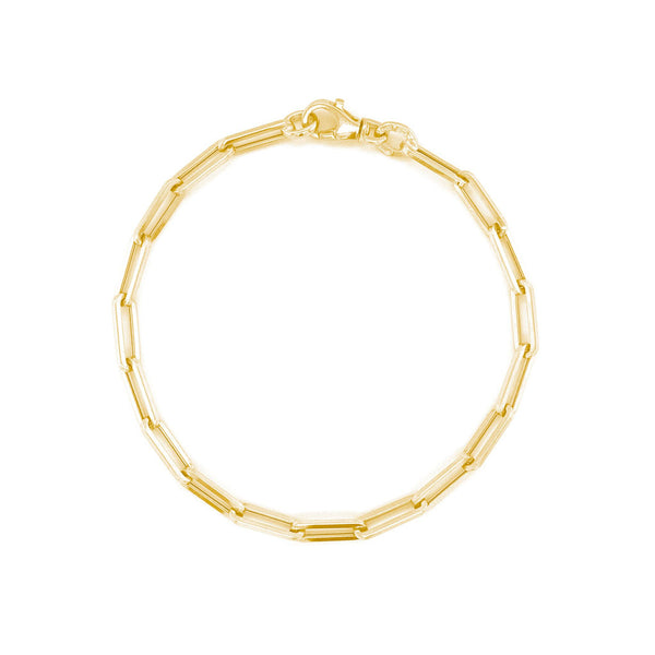 14k Gold Paperclip Link Bracelet - 2
