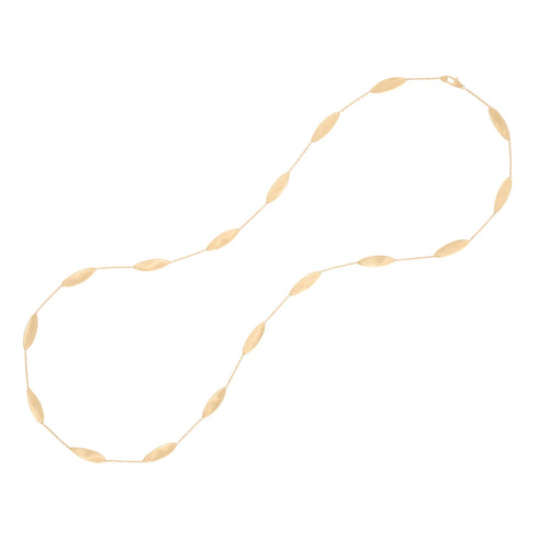 18K Yellow Gold Twisted Petal Necklace, 36" - 1