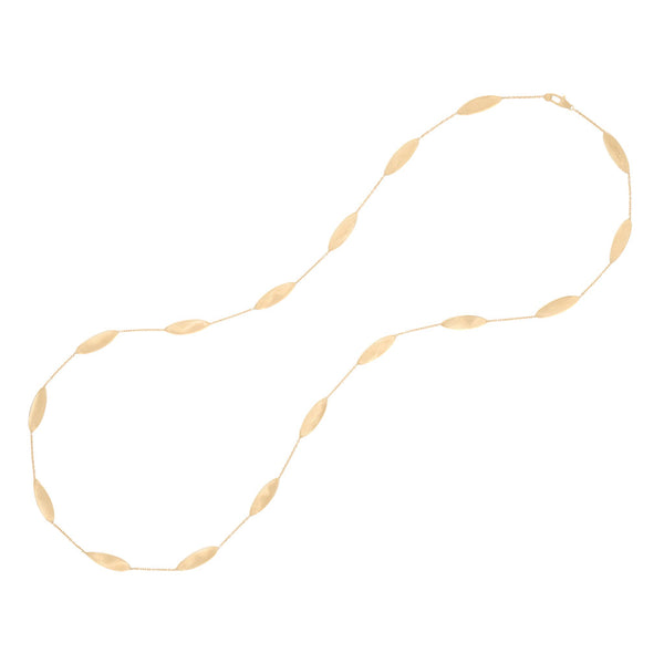 18K Yellow Gold Twisted Petal Necklace, 36" - 1