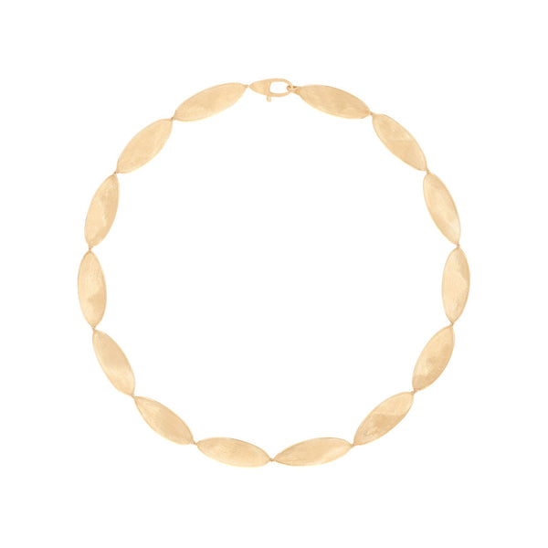 18K Yellow Gold Petal Necklace, 17.75" - 1