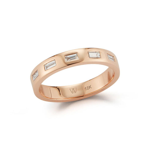 Ottoline 18K Diamond Baguette Ring - 1
