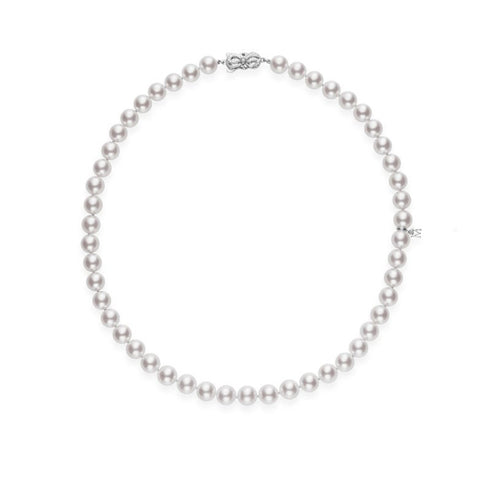 Mikimoto Reserve Akoya Cultured Pearl Necklace in Platinum - 1