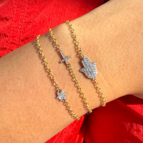 Infinity Star Of David Chain Bracelet - 2