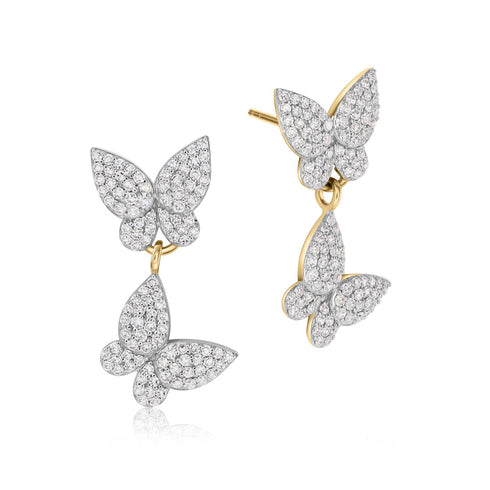 Double Butterfly Studs - 1