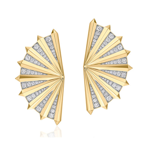 Aura Fan XL Large Stud Earring - 1
