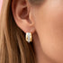 Emerald Cut Diamond Bubble Hoops - 2
