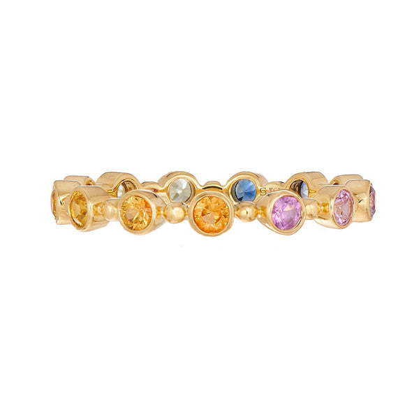 Rainbow Sapphire Petit Bubble Band - 1