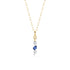 Pear Shape Diamond & Sapphire Triple Drop Necklace - 1