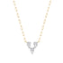 Pear Shape Diamond V-Necklace - 1