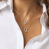 Pear Shape Diamond V-Necklace - 2