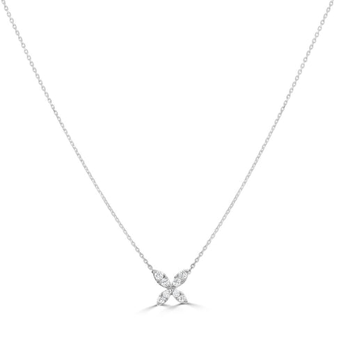 14K Gold & Diamond Butterfly Necklace - 0.16ct - 1