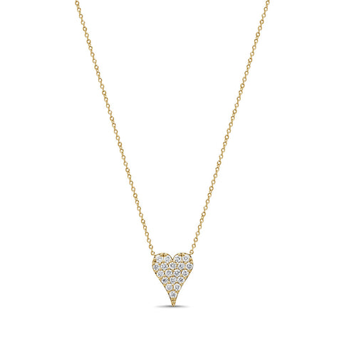 14K Gold & Diamond Heart Necklace - 0.50ct - 1