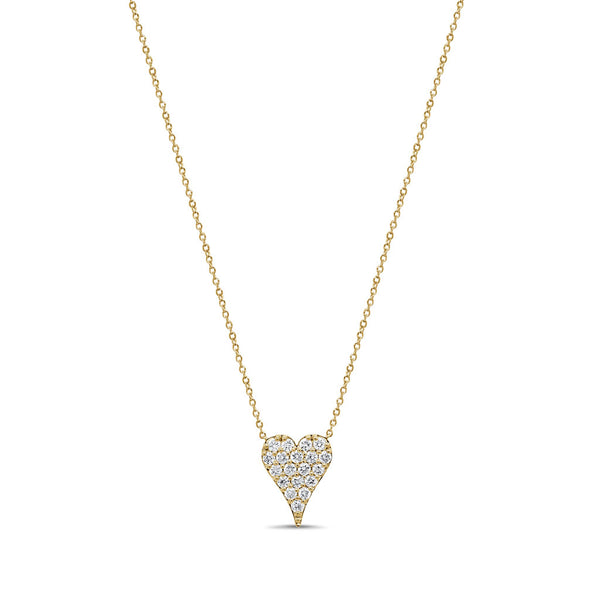 14K Gold & Diamond Heart Necklace - 0.50ct - 1