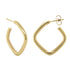 14k Gold Open Square Hoop Earrings - 1
