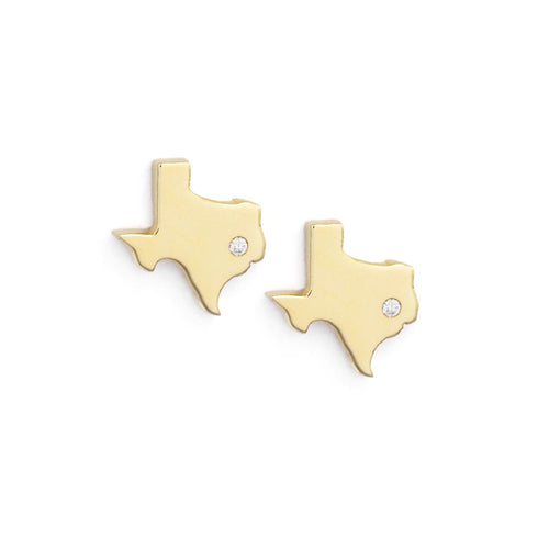 Texas HTX Gold and Diamond Studs - 1