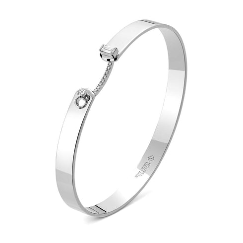Dinner Date GM Mood Bangle in White Gold - 1