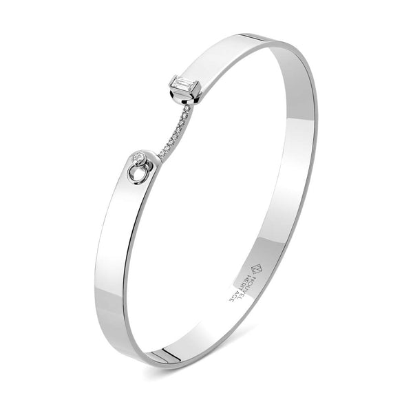 Dinner Date GM Mood Bangle in White Gold - 1