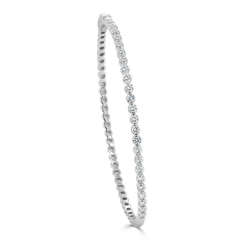 14K Gold & Diamond Bangle - 1.27ct - 1