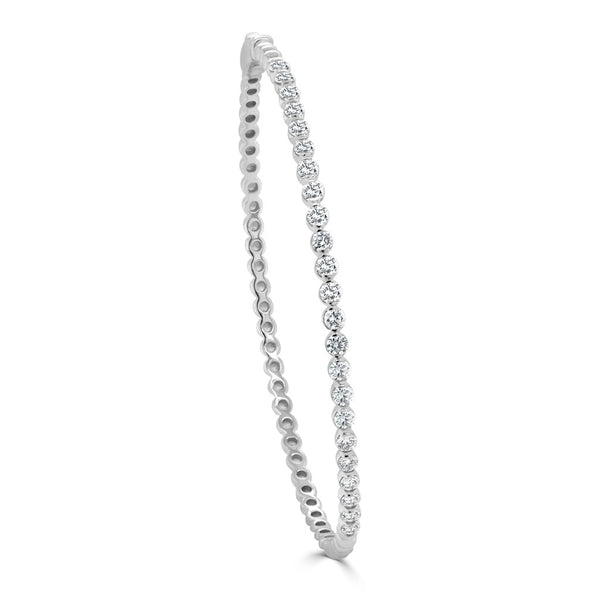 14K Gold & Diamond Bangle - 1.27ct - 1