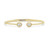 14K Gold & Oval Cut Diamond Open Bangle - 0.47ct - 2