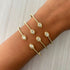 14K Gold & Oval Cut Diamond Open Bangle - 0.47ct - 3