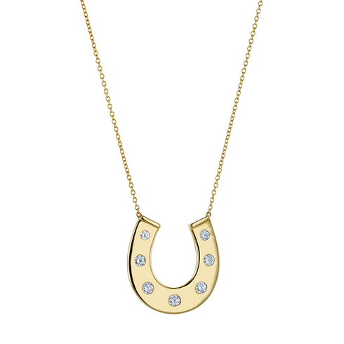 Horsehoe Diamond Necklace - 1