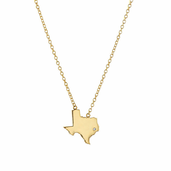 Texas Diamond Pendant Necklace Small - 1