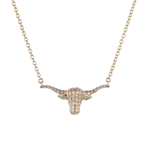 Diamond Longhorn Pendant, Small - 1