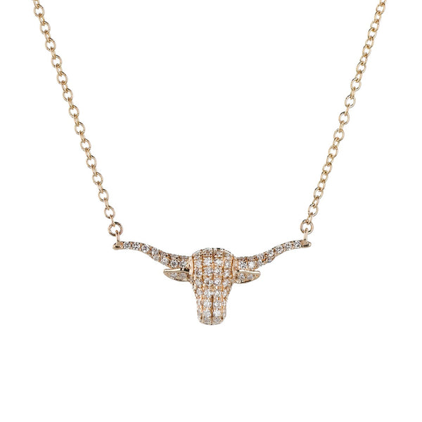 Diamond Longhorn Pendant, Small - 1