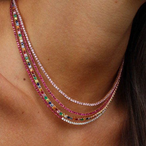 Hepburn Ruby Diamond Choker in 18K Gold - 2