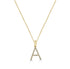 14k Yellow Gold & Diamond Initial Necklace - 0.11ct - 1