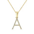 14k Yellow Gold & Diamond Initial Necklace - 0.11ct - 2