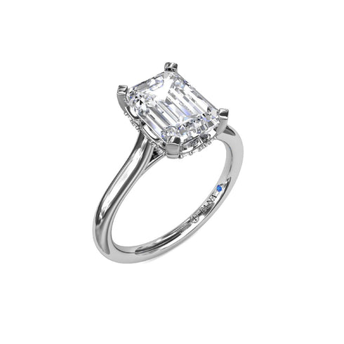 Timeless Hidden Halo Diamond Engagement Ring - 1