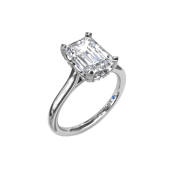 Timeless Hidden Halo Diamond Engagement Ring - 1