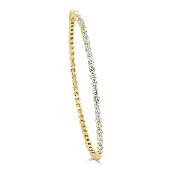 14K Gold & Diamond Bangle - 1.27ct - 1