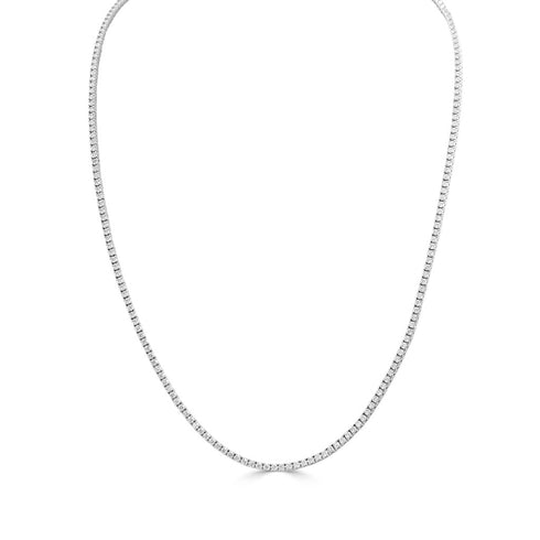 14K Gold Diamond Tennis Necklace- 3.00 CT - 1