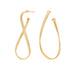 18K Yellow Gold Infinity Coil Hoops, 1.8" - 1