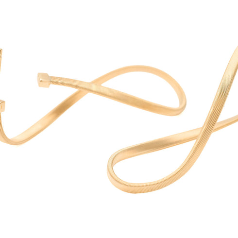 18K Yellow Gold Infinity Coil Hoops, 1.8" - 2