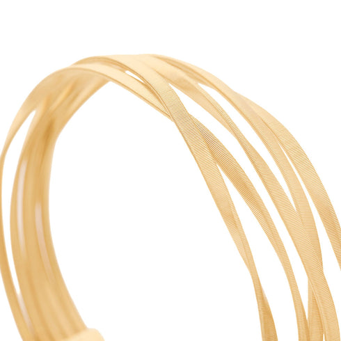 18K Yellow Gold Five Strand Coil Bracelet, 7" - 2