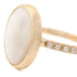18K Yellow Gold Oval Mother of Pearl Ring with Diamonds - 2
