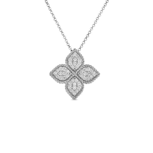 Princess Flower Diamond Necklace - 1