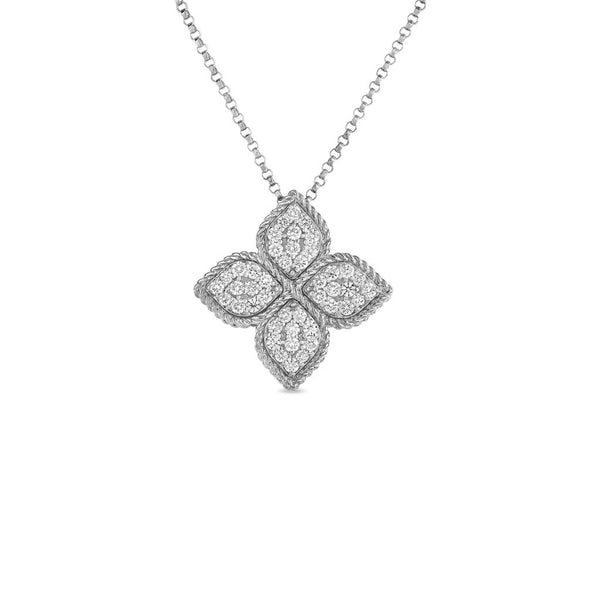 Princess Flower Diamond Necklace - 1