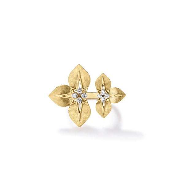 Princess Star Split Diamond Stars Ring - 1