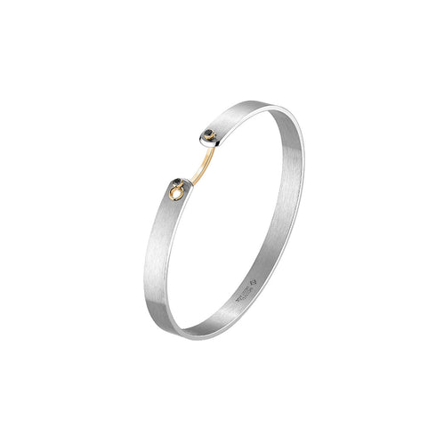 Paris From The Sky GM Mood Bangle with Black Diamonds - 1