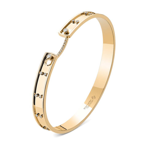 Picnic in Paris Mood Bangle in Yellow Gold - 2