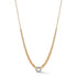Morrell 18K Gold Graduated Link Necklace With One Diamond Link - 1