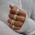 Bezeled Heart Diamond Demi Eternity Band 18k Yellow Gold - 2
