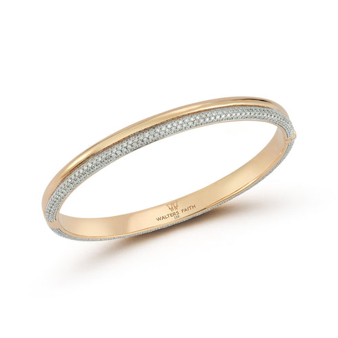 Thoby 18K Gold And Diamond Tubular Bangle Bracelet - 1