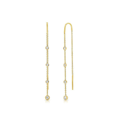 Diamond Threader Earrings - 1