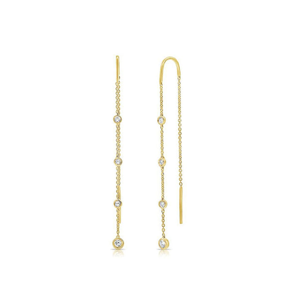 Diamond Threader Earrings - 1